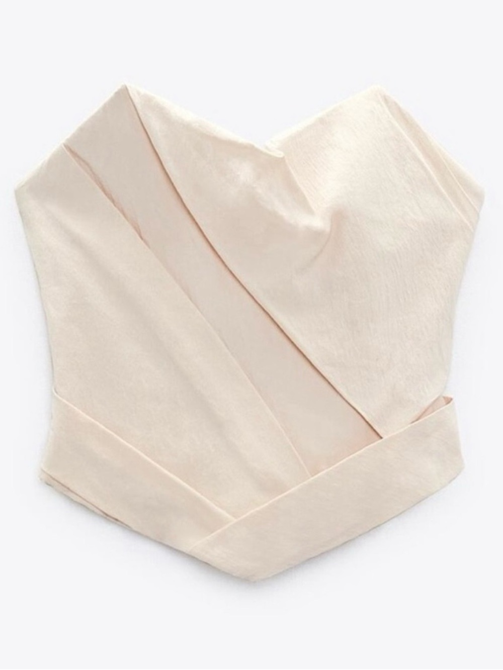 Zara Strapless Ecru Top NWT